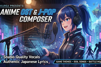 write and compose a professional japanese anime ost or j pop song for your game