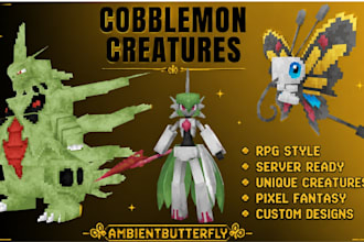 design combblemon fakemon gui packs and minecraft pokemon visuals