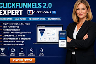 design clickfunnels 2 0 landing page, sales funnel membership funnel website
