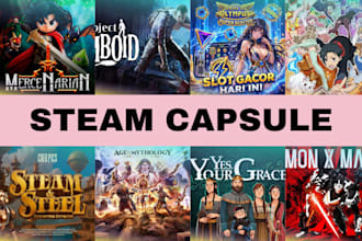 create steam capsule art steam game art illustration