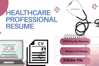 design ats friendly healthcare cv and resume