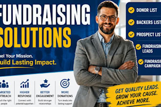 create a targeted donor, sponsor list for nonprofits, fundraising campaigns