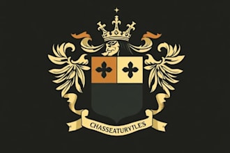 create family crest coat of arms vintage heraldic logo