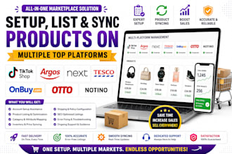 setup list product tiktok shop argos onbuy next tesco otto notino syncing expert