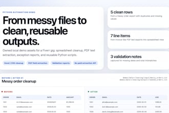 automate excel CSV PDF data cleanup and extraction with python