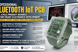 bluetooth iot product design and factory ready electronics pcb development
