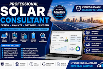 solar consultant, solar design, ROI analysis, feasibility study, off grid