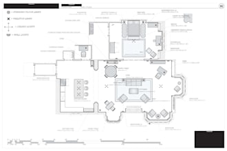 create a technical drawing of a room