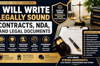 write legally sound contracts, nda, and legal documents