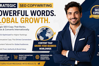 write strategic SEO copywriting for brands and businesses growth international