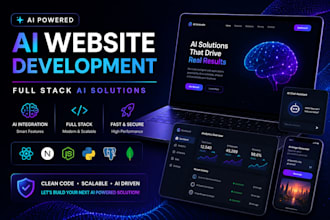 do ai website development, full stack website, full stack ai software developer