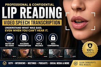 do lip reading, accurate transcribe silent or unclear videos, lip read dubbing