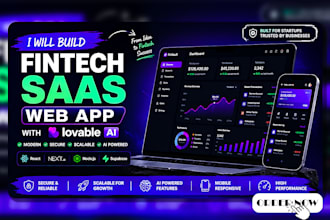 build fintech saas web app with lovable al and full stack development