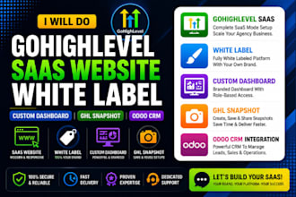 do gohighlevel saas website white label custom dashboard ghl snapshot odoo crm