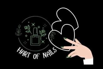 design super looks nice nail technician logo