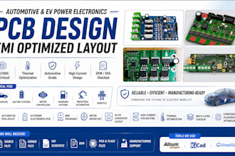 design automotive ev power electronic pcb, bms, motor driver and dc dc converter