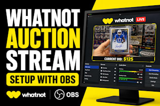 setup whatnot sports card auction stream with obs
