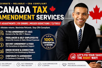 file irs 1040x or cra t1 adj tax amendment to fix errors