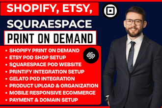 do shopify print on demand etsy pod shop squarespace printify gelato pod website