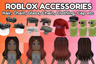 design roblox ugc hair, ugc chain, ugc accessories, roblox clothing, game assets