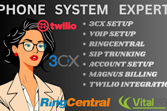 setup ringcentral, magnusbilling, freepbx, vicidial, twilio