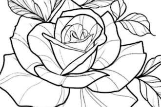 create custom line art tattoo design