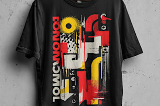 design custom t shirt design and t shirt illustration
