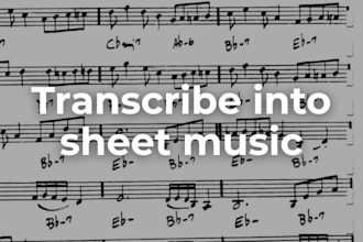 transcribe any song into sheet music