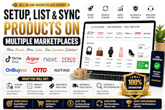 set up list products on tiktok shop argos, next, tesco, onbuy otto notino expert
