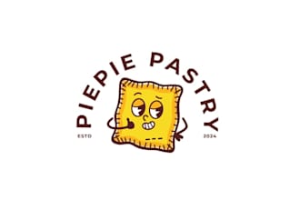 design a fun catchy logo for a pastry cafe delicious food