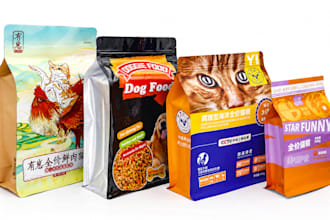 do pet food pouch bag label design,mylar bag,weed cbd packaging label design