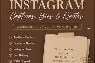 write aesthetic instagram captions and bios