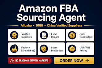 be your amazon fba product sourcing agent from alibaba china