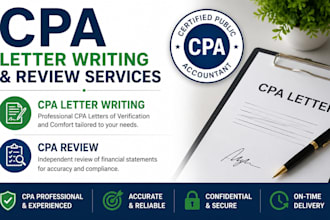 prepare a CPA verification letter and conduct a CPA review