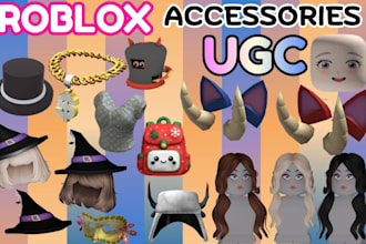 create custom roblox ugc accessories, layered clothing, roblox chain roblox hair
