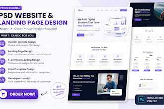 design your responsive landing page or website PDF to HTML