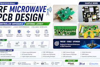 design rf microwave pcb with antenna layout, impedance control and emi optimise