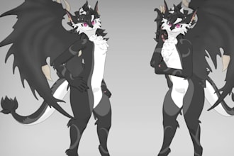 create custom furry avatar with fbt fursona vrchat sfw vrm 3d model