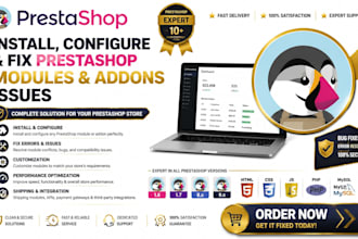 install configure and fix prestashop modules and addons issues