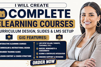 create interactive elearning courses coaching videos branded training slides