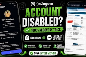solve instagram, tiktok, facebook unbanning, twitter profile disable issue