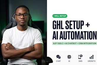 setup ghl a2p 10dlc, ai studio, gohighlevel chatbot and servicetitan hvac CRM