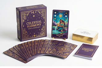 design custom tarot card, affirmation cards or oracle card games