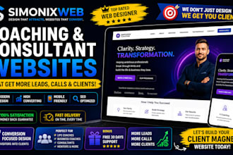 design high converting coaching website, consultant website with booking funnel