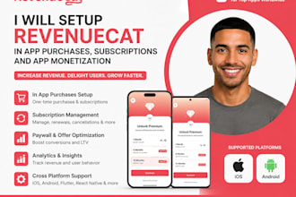setup revenuecat in app purchases and subscriptions for ios and android