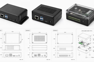 create 3d pcb enclosure, and case box electronic enclosure dfm design