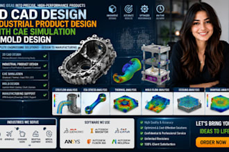 3d cad design industrial product design with cae simulation silicon mold design