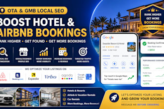 do ota gmb local SEO listing to increase hotels airbnb or car rentals bookings
