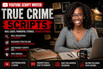 write engaging true crime scripts for youtube