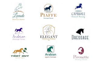 design horse racing, equestrian, equine horse business logo
